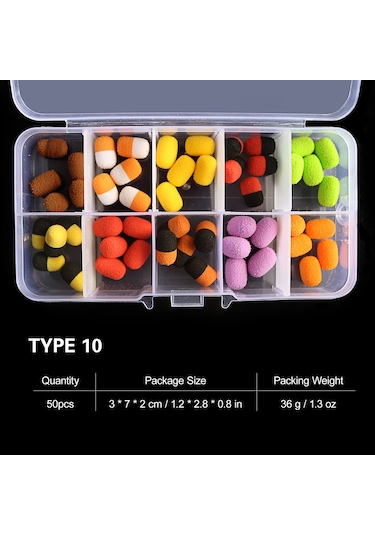 Reedark 50 Adet Yüzen Sazan Yemi Topları - Yapay Yem Ve Saklama Kutusu İle Set