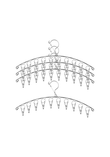 Damlama Askılı Paslanmaz Çelik Kurutma Rafı, Çamaşır İpi, Askı Rafı, İç Çamaşırı Ve Çoraplar İçin 10 Klipsli Rüzgar Geçirmez Kurutma Rafı Diğer