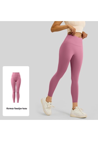 Kadınlar İçin Şeftali Kalça Kaldırıcı Spor Yoga Pantolonu Pembe