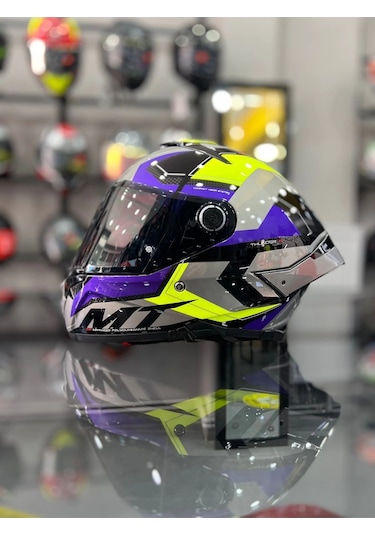 Mt Thunder 4 Sv Valıant B2 Kapalı Kask Şeffaf Vizör Mor