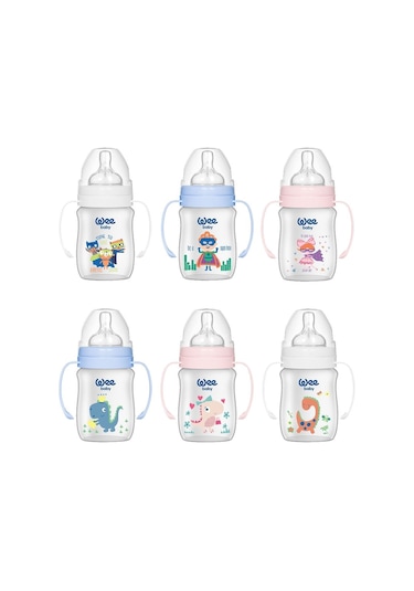 Wee Baby Klasik Plus Gen.Ağızlı Kulplı PP.Biberon 150 Ml