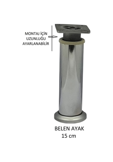Belen Ayak 15cm Vidalar Dahil Krom Krom