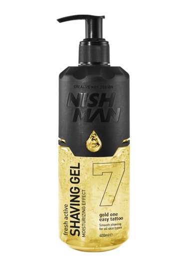 Nishman 7 Gold One Easy Tattoo Traş Jeli Pompalı 400 ML