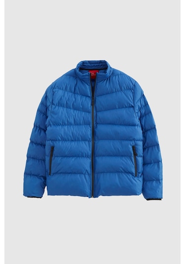 Ds Damat Slim Fit Mavi Rüzgar Geçirmez Elyaf Dolgulu Mont 1HF07ORT01940 Mavi