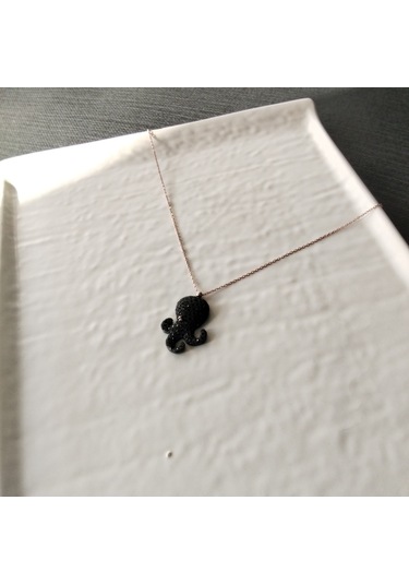 925 Ayar Gümüş Kadın Kolye- Rose Renk - Şık Tasarım - Model 1 Gümüş