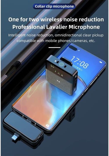 Yaka Mikrofonu Kablosuz Mikrofon Kamera Röportajı İçin Kablosuz