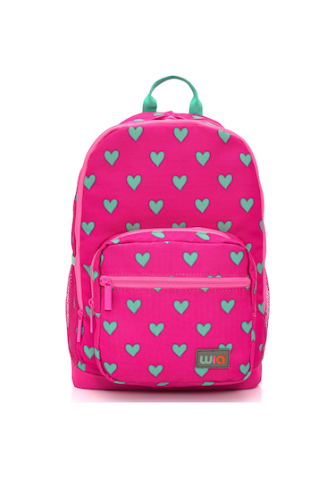 Wia Kids Kalp Desenli 4 Bölmeli İlkokul Çantası Pembe