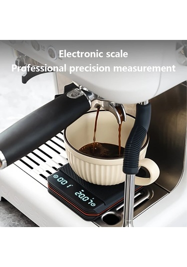 Xuweiwei Zeki Elektronik Gıda Tartısı Siyah Cn-668 Hassas Ölçüm Çoklu Birim Dönüştürme Led Ekran Type-c Şarj Uzun Pil Ömrü Siyah