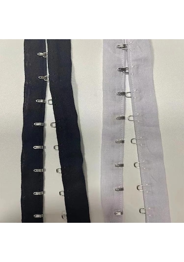 Beyaz 4yard 3,6 Metre 3 Cm Genişliğinde Pamuklu Kumaş Kumaş Siyah/beyaz Gözler Kanca Dokuma Toka Klipleri Elbise Konfeksiyon Aksesuarları