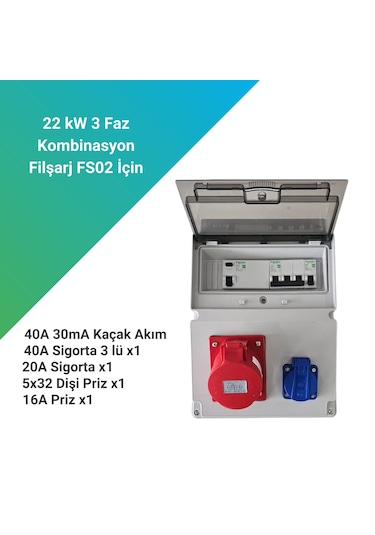 Filşarj 22 Kw 3 Fazlı Trifaze Kombinasyon Kutusu