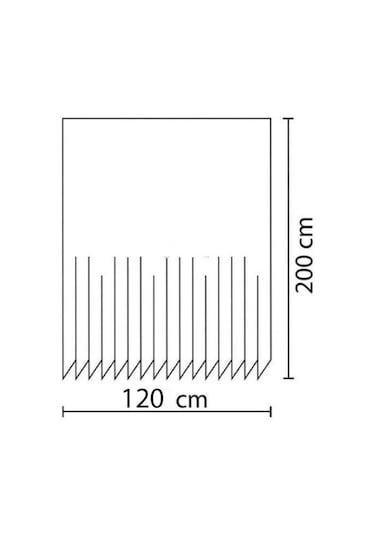 Banyo Perdesi 1x120x200 Tek Kanat Duş Perdesi Halka Hediyeli 1869 Çok Renkli