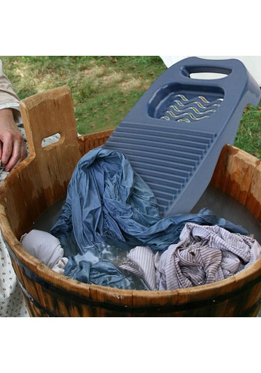 Geeroyoo Ev İ&ccedil İn Plastik Manuel &ccedil Ama Tahtası Sabit Sabun Tutuculu Lacivert Renkli Koyu Mavi