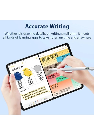 Evrensel Stylus Kalem Android İos Uyumlu Windows Dokunmatik Ekran Kapasitif Kalem İpad Uyumlu Mor