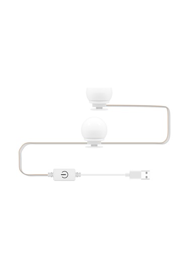 Shineyee Usb Dokunmatik Aydınlatma Led Lümen, 3 Renk Tonu Ve Sürekli Parlaklık Ayarlama, Makyaj/üstü Aynalar İçin 2 Ampullü Işık Zinciri