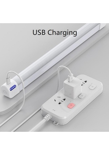 Suofeng Led Kamp Feneri 40cm 5 Işık Modu Parlak-ıslak-üst-dünya-alt Manyetik Usb Şarjlı Su Geçirmez 1800mah Ly-1003b Gümüş
