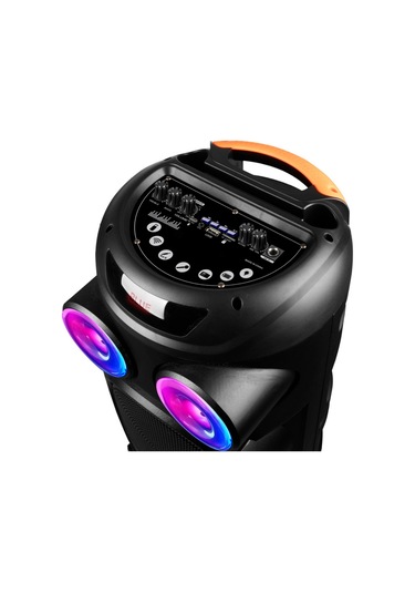 Hepu Hp-974 Partybox Hoparlör 20w Güç 3 X 8 Woofer Rgb Işık Efektleri Kablosuz Mikrofonlu