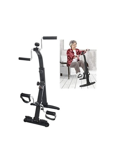 Medikaltec Çift Pedallı Katlanabilir Egzersiz Bisikleti Siyah