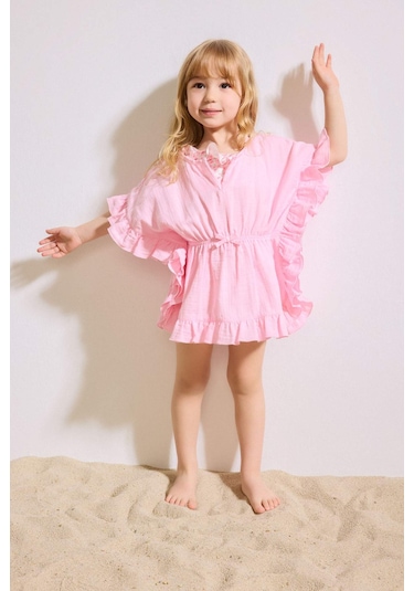 Defacto Müslin Fırfırlı Kaftan Kız Bebek H1818a526hspn253