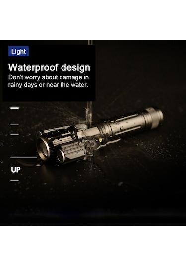 Lemestar Alüminyum Alüminyum Fener, Üç Aydınlatıcı, Bisiklete Monte Edilebilir, Ipx6 Su Geçirmez, 250 Lumens, 6-8 Saat Süre, Zoom Özelliği, Usb Şarjlı 1 Pil + 1 Kablolu Set Siyah