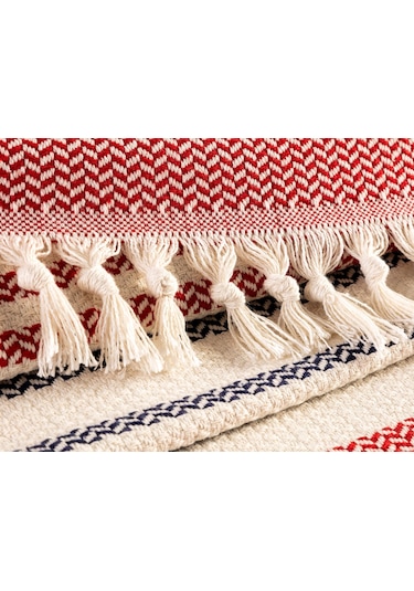 Madame Coco Denney Tek Kişilik Yatak Örtüsü 1kyotk0444tek Kişilik-ekru/kırmızı