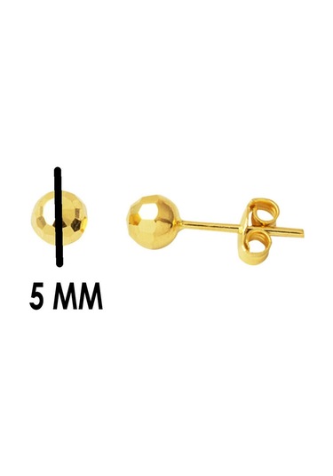 Bilezikci Petek 14 Ayar Altın Top Küpe 5 Mm. Kpads14k29566