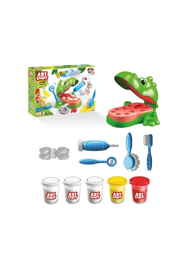 Dinozor Dişçi Oyun Hamur Set