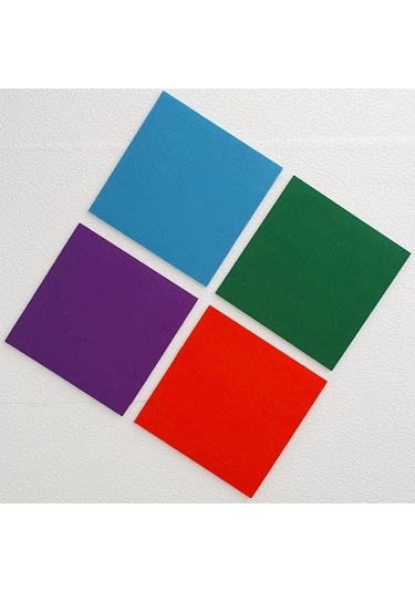 Keçe Kumaş Kaplı Mantar Duvar Panosu 4 Renkli 30X30 Cm 4 Adet