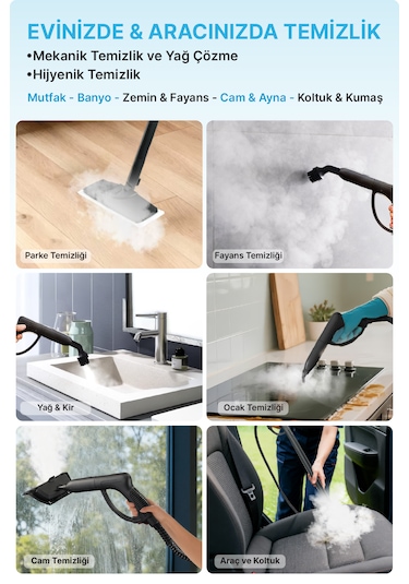 Livenzi WJ-578 1800 W Buharlı Temizlik Makinesi