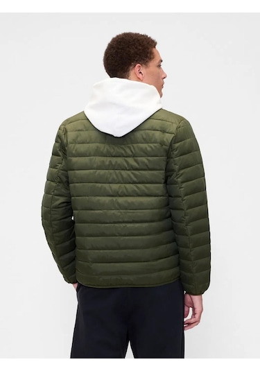 Gap 790583002 V-frch Logo Ltwt Puffer Jkt Erkek Mont Haki