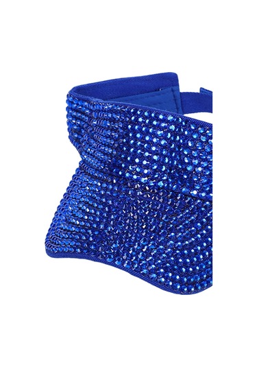 Kadınlar İçin Şık Ve Göz Alıcı Kristalli Güneş Gözlüğü Kapağı Mavi Renkli Tenis Sporu Aksesuarı Mavi