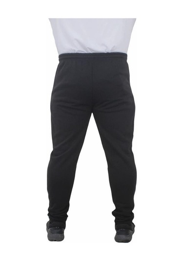 Starbattal Büyük Beden Fermuarlı Eşofman Altı 3Ip 11517 Sıyah-Siyah