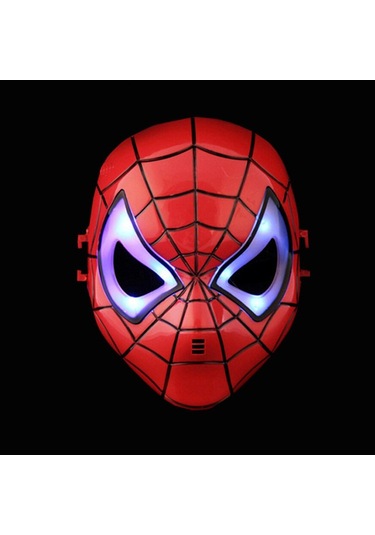 Led Işıklı Maske Işıklı Örümcek Adam Maskesi Led Light Spiderman Mask Işıklı Cadılar Bayramı Maskesi Gün Işığı