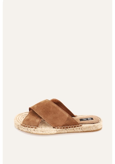 5in1Canpolat Bal Espadril Terlik 24112-bal Açık Kahverengi