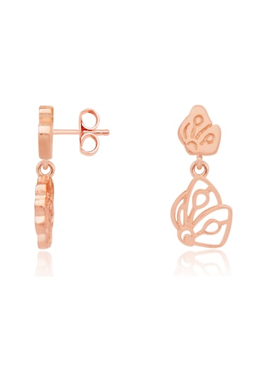 Diamond Line - Gülaylar 14 Ayar Altın Kelebek Figürlü Çocuk Küpe