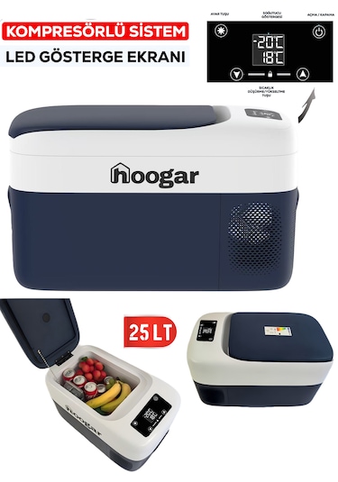 Hoogar German 21-25 Lt Led Ekran Oto Karavan Tekne Tır Buzdolabı