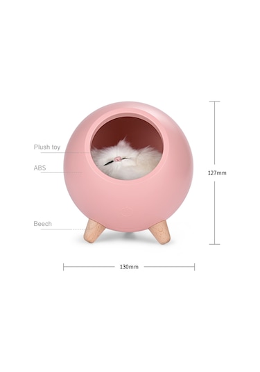 Symbee Evcil Hayvanlar İçin Silikon Ahşap Ambiyans Lambası - 3 Renk Seçeneği, Usb Şarjlı, 1.2w, 325g Diğer