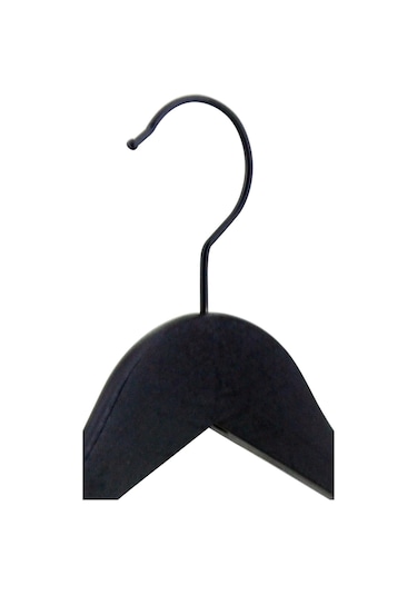 Nyn Ahşap Askı Şık Barlı Elbise Pantolon Askısı Siyah Renk 4 Ade