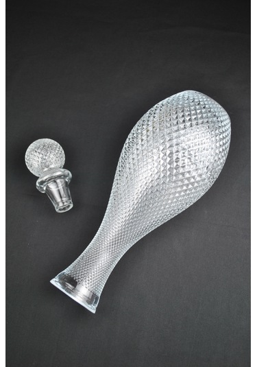 El Yapımı Cam Kapaklı Sürahi 1 Litre Şerbetlik Karaf