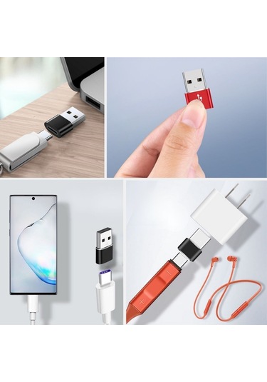 Ams Net Usb'den Type-c 'ye Dönüştürücü Adaptör Veri Aktarımı Sağlayıcı Şarj Data Çevirici