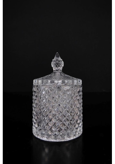 Digithome Cam Kapaklı Şekerlik Lokumluk Ve Kurabiyelik 11,5 Cm - Tg1030-2.5 C1-1-276