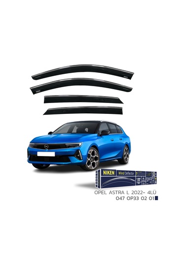 Opel Astra L 2022 Sonrası Uyumlu Kromlu Cam Rüzgarlığı 4lü
