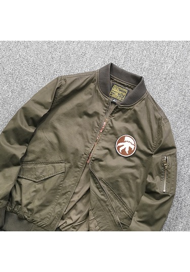 Erkek Sonbahar/kış Günlük Bomber Ceket Açık Kahverengi