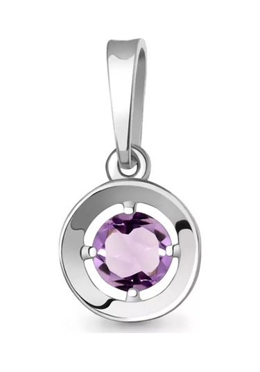 Aquamarıne Doğal Ametistli Gümüş Kolye Ucu 250304509