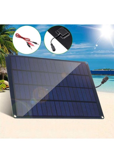 Konesam 10w Tekkristal Silisyum Güneş Paneli + 10a Akıllı Kontrolcü, Usb Cihaz Şarjı, Kamp Ve Acil Durumlar İçin Taşınabilir Koruma Sistemi Diğer