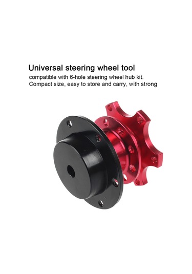 Lemestar 6 Yuvalı Hızlı Sökme Direksiyon Göbeği Adaptörü - Alüminyum Alaşım Evrensel Direksiyon Çıkarma Aleti