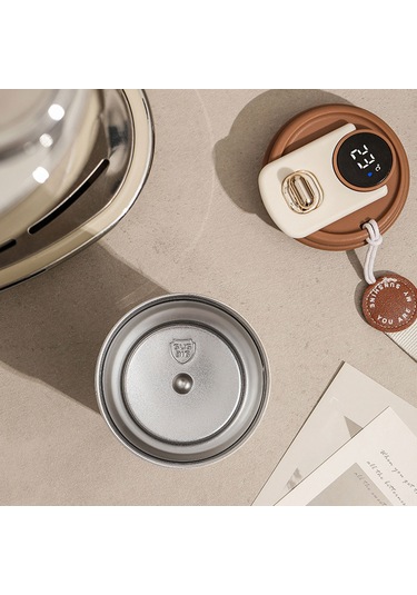 Yaozixa 450ml Akıllı Sıcaklık Ölçer Termos Bardak - 316 Çelik, 6-12 Saat Isı Saklama, Ev Ofis Araç Dışı Kullanım - Bulut Mavi