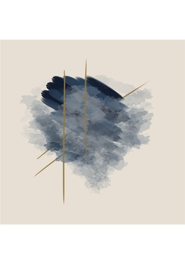 Tablosan Soyut Tasarımlar Doğal Taş Bardak Altlığı 4'lü Set 174152 Beyaz