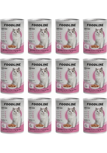 Foodline Tavuklu Yavru Kedi Konservesi 12 x 400 G