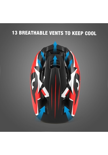 Lixada Timsah Tarzı Çocuk Açık Hava Bisiklet Kaskı Kırmızı