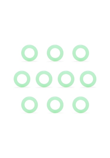 Xiyyadms Kamp Tırnak Işık Halkaları, 10 Adet Silikon O Tipi Uyarı Çemberi, Çadır Aksesuarı, Gece Görünürlüğü Sağlar Çok Renkli